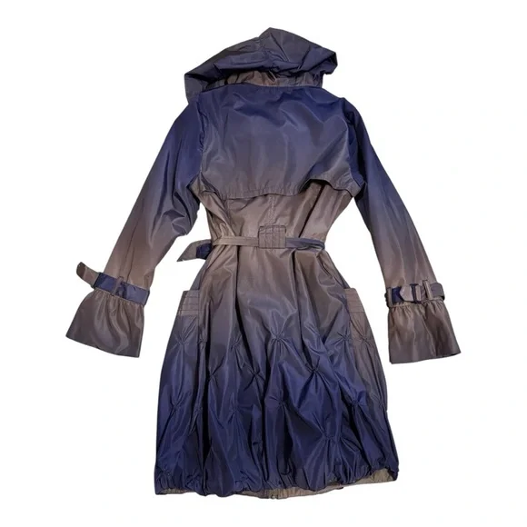 Elegant Blue Trench Coat - Picture 2 of 5